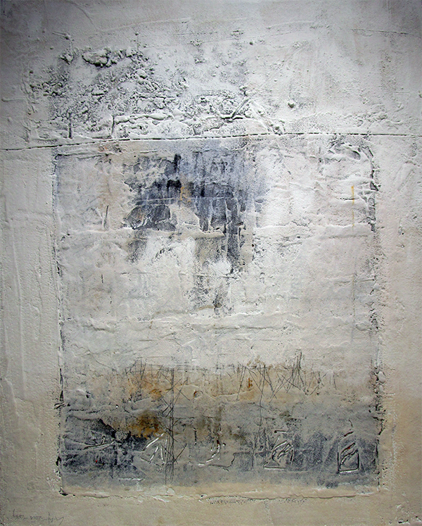 Ohne Titel, Oel Acryl-Collage, 2001, 100 x 80 cm - Galerie Wroblowski